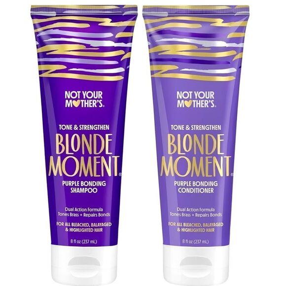 🌻 Not Your Mother's Blonde Moment Purple Shampoo and Conditioner Set New FullSz - Picture 1 of 13